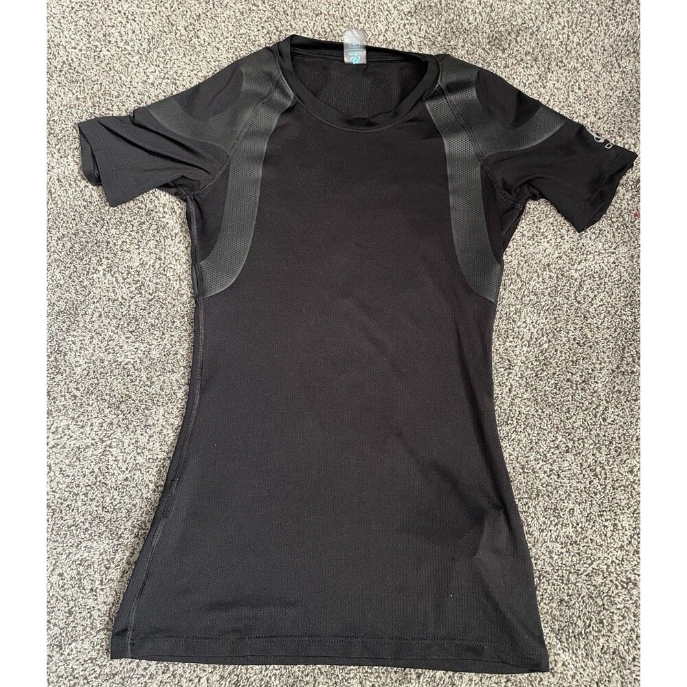 Odlo Active Spine Black Short Sleeve Athletic Shirt Base Layer Womens XS